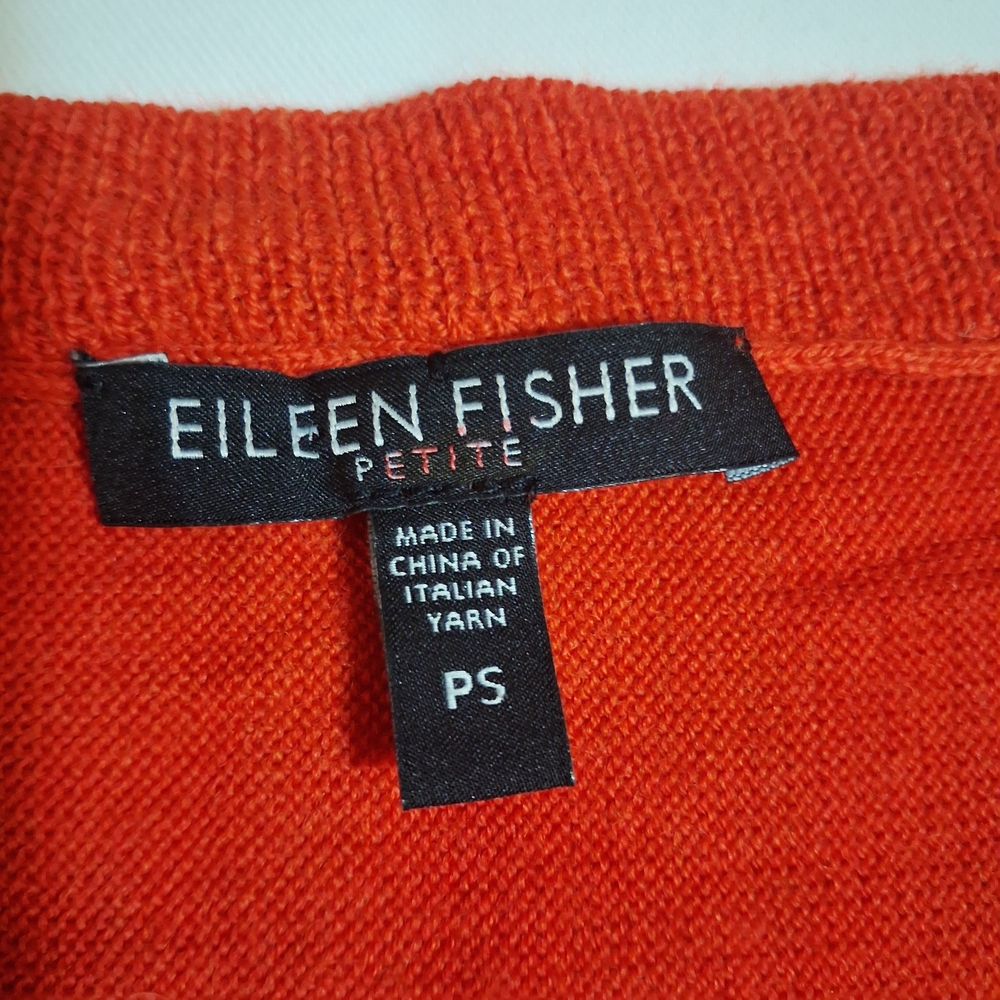 Eileen Fisher Wool‎ Merino Stretch Crew-Neck Sweater Long Sleeve Size PS - Picture 3 of 8